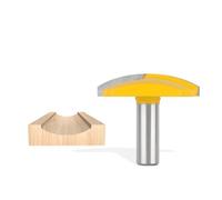 Fresa, 1 broca de enrutador de corona horizontal, vástago de 12 mm y 12,7 mm, broca de enrutador clásica, fresa for carpintería, fresa frontal de madera de carburo (tamaño: 12,7x63,5)
