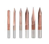 Fresa 3.175 4 6 8mm vástago TiCN revestimiento V Router Bit 2 flautas CNC tallado brocas de grabado recto(30Dx0.4x6mm)