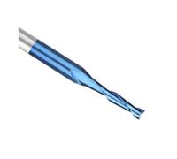 Fresa CNC, 10 Uds., vástago de 3.175mm, fresas planas en espiral recubiertas azul, cortador dos flautas, brocas enrutador 1-3(2x3.175x12mm)