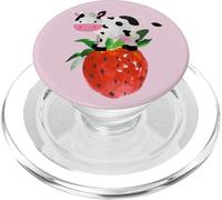 Fresa Cowprint Lindo Rosa Delicioso Acuarela Dulce Vaca PopSockets PopGrip para MagSafe