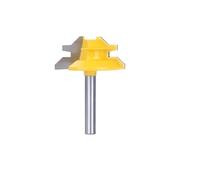 Fresa de 1 pieza, 1/4 ", 1/2", 6mm, 8mm, broca enrutadora de espiga de madera con vástago, broca enrutadora de inglete de bloqueo de 45 grados for herramienta de carpintería de carpintero(6x35mm)