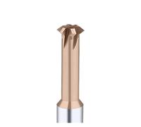 Fresa de biselado 90 grados hacia arriba y abajo, herramienta CNC doble cara positiva negativa carburo for D1-12 acero aluminio, 1 ud(For Steel,D6Xd3X30XD6X75L)