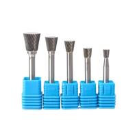 Fresa de carburo Herramienta de Lima rotativa con cabezal tipo N, broca abrasiva de rebaba for trabajo de Metal, tallado, fresado, amoladora de troquel de carburo de tungsteno(5PCS (N06-16))