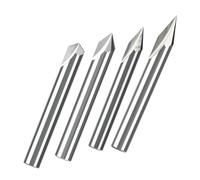 Fresa de chaflán 5 unids/set fresa de chaflán, diámetro: 10mm, acero de tungsteno, fresas de extremo de 2 flautas, for aluminio(115°*D10*L75 2T)