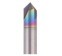 Fresa de chaflán HRC58, 60, 90, 120 grados, 3 flautas, avellanador esquina carburo, fresa biselado, desbarbado bordes, enrutador arboleda en V, 1 ud(Degree 90,16X100mm)