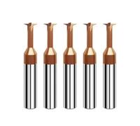 Fresa de cola de milano 5 unids/set fresa de cola de milano acero 30 °/45 °/60 ° herramienta CNC for acero al aluminio(For Steel,D8x45°xD8x60Lx4F)