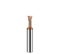 Fresa de cola de milano de carburo - Fresa de extremo biselada de 45/60/75 grados for metal - Diámetro de corte de 3-20 mm(Coated 75 Degree D4x50L)