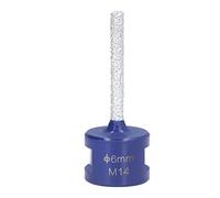 Fresa de corte con brazeo al vacío y punta de diamante, fresa de dedo con rosca M14 para porcelana, cerámica dura, mármol y granito, compatible con amoladora angular. (6 mm)