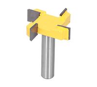 Fresa de Desbaste para Madera, Broca de 4 Gargantas para Aplanar Superficies, Herramienta de Fresado CNC con Recubrimiento PTFE Anti - Rebote para Madera, MDF, Laminado y Acrílico (mango de 1/2")