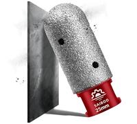 Fresa de Diamante 25mm Broca de Fresado para Baldosas para Agrandar dar Forma y Esmerilar Agujeros en Cerámica Azulejos Porcelana Mármol Granito Encimera de Piedra (M14 Rosca)