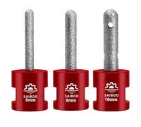 Fresa de Diamante 6mm 8mm 10mm Broca de Fresado para Baldosas para Agrandar dar Forma y Esmerilar Agujeros en Cerámica Azulejos Porcelana Mármol Granito Encimera de Piedra (M14 Rosca)
