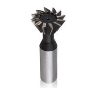 Fresa de extremo de 10-35 mm x 45 ° / 60 °, herramienta de fresado HSS de vástago recto Ranura de cola de milano Fresa CNC (Diámetro del cortador: 20 mm, ángulo de fresado: 60 °)