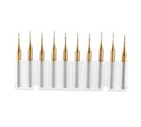Fresa De Extremo De 10 Piezas, Fresa De Carburo De Tungsteno De Capa Fresas De Grabado Fresas 3.175 Mm X 0.6 Mm, Broca De Corte Cnc, Fresa De Extremo De Broca De Avellanado