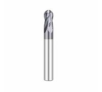 Fresa de extremo de carburo de punta de bola de 4 flautas, herramienta de fresado CNC, broca de enrutador en espiral, cortador de fresado for R1.0-R8.0 de acero de cobre y Metal, 1 ud.(R1.25x2.5x5x50x