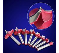 Fresa de extremo de vástago de 6 mm, herramienta de tallado de puntas de aguja de ranura en V de grabado 3D CNC(8 mm de diámetro de la cuchilla)