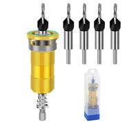 Fresa De Lamage 4 Ranuras Metal Semi-Automático | Juego de 4 mechas de madera para muebles de armario, reparación doméstica, construcción de terrazas y garaje