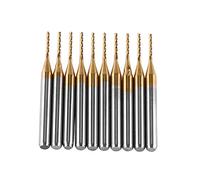 Fresa de punta 10Pcs 1mm 1/8 ` varilla fresa de carburo de punta de grabado fresa de titanio recubierto de fresa herramienta giratoria para molde de PCB de fibra de plástico fibra de carbono corte de
