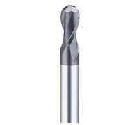 Fresa de punta bola, cortador carburo tungsteno, herramienta fresado CNC, 45 °, R0.5, 2mm, 10mm, 12mm, HRC45, 55, 2 herramientas corte flauta, 1 ud(HRC45 Ball Nose,R2x4x8x100)