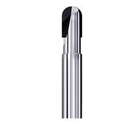 Fresa de punta bola diamante R1 .5 R2 R3 R4, fresa for cortar aluminio, fibra carbono, cobre, vidrio Bak, 1 ud(R4x22x8x60 (2F))