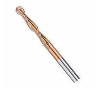 Fresa de punta de bola, broca de enrutador en espiral CNC de 2 flautas, fresa de carburo recubierta de vástago TiCN de 1/8 (3.175mm) for corte de aluminio(3.175x15x40)