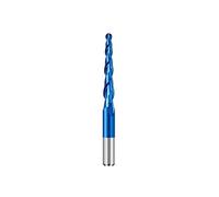 Fresa de punta esférica cónica 2 flautas, vástago 3,175/4/6/8 mm, broca grabado en espiral for carpintería(4pcs Set R0.25-R1.0)