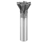 Fresa de ranura de de milano, carburo cementado, vástago recto de 6 flautas, herramienta de precisión profesional D40xa60°xd20 para mecanizado de madera y metal