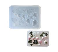 Fresa de silicona realista para joyería y molde de arcilla de fresa con forma de corazón de resina