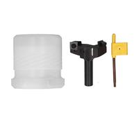 Fresa de superficie CNC para tablero de alerón, fresa de aplanamiento de losa con vástago de 1/2 pulgada, cortador desmontable de 3 flautas para torno de carpintería