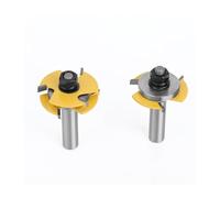 Fresa de vástago de 1/2 ", 12,7 MM, 12MM, 2 uds., broca de montaje de junta de tallado de madera, fresa de ranura en T for ranura en T for madera(02)
