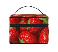Fresa Dibujo, Bolsa de Maquillaje Bolsa de cosméticos Bolsa de Aseo de Viaje portátil Estuche para lápices