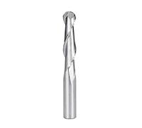 Fresa en espiral de punta esférica de 2 flautas, broca enrutadora CNC con vástago de 4mm/6mm for carpintería y metalurgia, 1 Uds.(8x20x60mm)