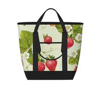 Fresa encantadora,Bolsas de almuerzo de gran capacidad, bolsa de mano térmica para mujeres, hombres, trabajo, picnic, viajes.