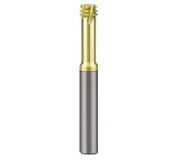 Fresa espiral de carburo tungsteno un solo diente HRC65, fresa extremo roscado 3 dientes, broca métrica for enrutador acero inoxidable y aluminio, herramienta CNC(M10x1.5xD8x60L-3T)