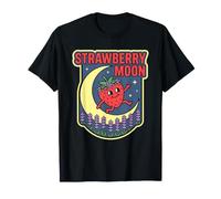 Fresa Fase Lunar Ciclo Lunar Amante Completo Solsticio de Verano Camiseta
