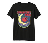 Fresa Fase Lunar Ciclo Lunar Amante Completo Solsticio de Verano Camiseta Premium