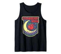 Fresa Fase Lunar Ciclo Lunar Amante Completo Solsticio de Verano Camiseta sin Mangas