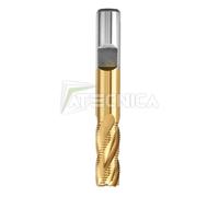 Fresa Frontal Para Desbaste 4 Cortes HSS TiN Fervi F007 6-25 mm