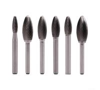 Fresa giratoria de carburo con diseño de doble ranura para un mejor corte de metal, vástago redondo de 6 mm para uso profesional y bricolaje (10 mm)