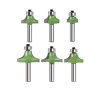 Fresa para formar bordes biselados, Broca for enrutador de chaflán, vástago 8mm, fresa extremo 15-22,5-30 grados, tungsteno y cobalto, 6 uds., varios tamaños(6Pcs 8mm shank)