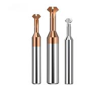 Fresa para ranuras en T Cortador de chaflanado, desbarbador frontal y trasero, chaflán interior angular doble for orificios metálicos(4x12x8x50,1 PCS)