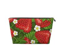Fresa y flor, Bolsa de artículos de tocador Bolsa de Maquillaje Bolsa de cosméticos Bolsa de artículos de tocador de Viaje portátil