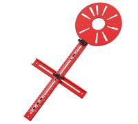 Fresado de carpintería para carril guía de brújula, 40 x 19 x 3 cm, soporte ranurado multiagujero con escalas dobles y radio ajustable de 50 a 152 cm para enrutadores de mano, rojo