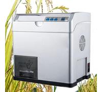 Fresadora automática de arroz, peladora y pulidora de granos de 500 W con perilla de ajuste, procesa arroz marrón claro y germinal, capacidad de 30 kg/h