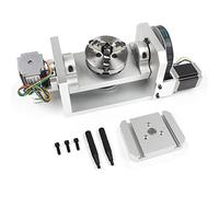 Fresadora CNC de 4.º y 5.º eje rotativo, mesa giratoria de 3 mordazas, mandril de 100 mm, eje A, eje C, cabezal divisor de indexación de 5 ejes, 6:1, 8:1, para fresado CNC, eje de rotación de grabad