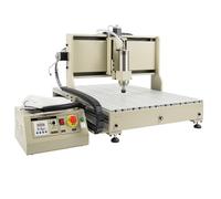 Fresadora CNC de 4 ejes 6090, máquina de grabado USB, router, fresadora de metal para MACH3, motor de husillo USB de 2,2 kW con fresadora y VFD, área de trabajo XYZ 600 x 900 x 150 mm