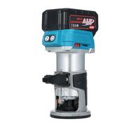 Fresadora compacta para madera con 6 velocidades y juego de fresas de 15 piezas, motor sin escobillas de cobre puro de 30.000 RPM, recortadora para carpintería con escala precisa (Enchufe europeo y 2