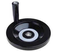 Fresadora corrugada de aluminio negro para impresora 3D con radios, 10 x 80 mm, 12 x 100 mm, 16 x 160 mm, para máquina de torno, mango giratorio extraíble