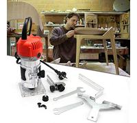 Fresadora de 1/4 pulgadas, recortadora eléctrica manual, fresadora profesional para bordes de madera, 800 W, 30.000 rpm
