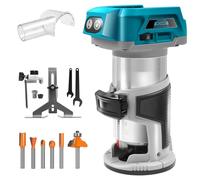 Fresadora de bordes con batería Ma-kita, batería de 18 V, 30000 rpm, recortadora sin escobillas con 1/4", 6 mm y 8 mm, fresadora con batería, fresadora de madera con 6 velocidades, fresadora compacta