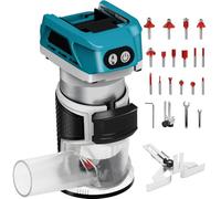 Fresadora de Cantos Compatible Con Makita de 18 V - Multifunción Sin Escobillas Para Madera, Con Batería (No Incluida) - Manual